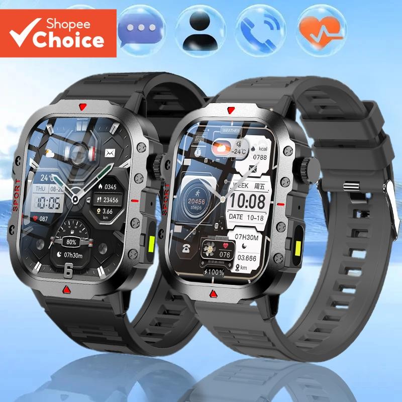 LAXASFIT สมาร์ทวอทช์ 2.01 นิ้วขนาดใหญ่ HD Bluetooth Call Voice Assistant สําหรับผู้หญิงผู้ชายกีฬา