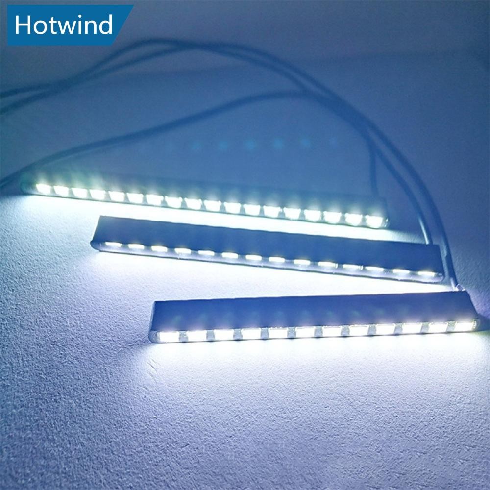 HW 1PC รถ DRL ไฟวิ่งกลางวัน 7030 รถ Daylight จัดแต่งทรงผม SMD หมอก LED Strip 12/14/18LEDs X1Z4