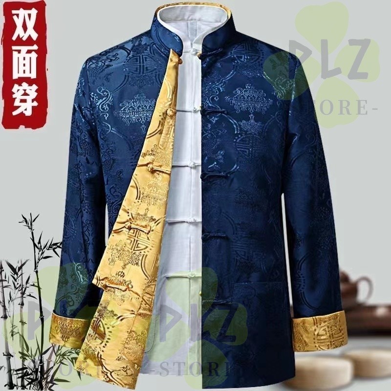 T Tang ชุดผู้ชายแขนยาว Han ชุด/Tang Top/Tang Plus ขนาด/Tang Boy สไตล์เสื้อสูทผู้ชาย/เสื้อผ้าเสื้อผ้า