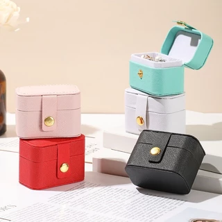 กล่องจิวเวลรี่ กล่องหนัง PU ขนาดเล็กแบบพกพา ใช้ใส่แหวนจิวเวลรี่ (ส่งจากไทย) G3336