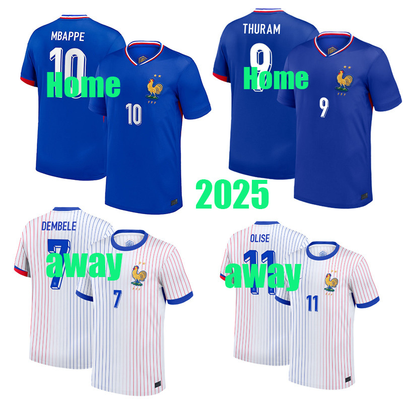 24/25MBAPPE ฟุตบอล clothe 2025 ฝรั่งเศสเสื้อ GRIEZMANN KOUNDE OMBELE CAMAVIINGA TCHOUAMENI GIROUD เส