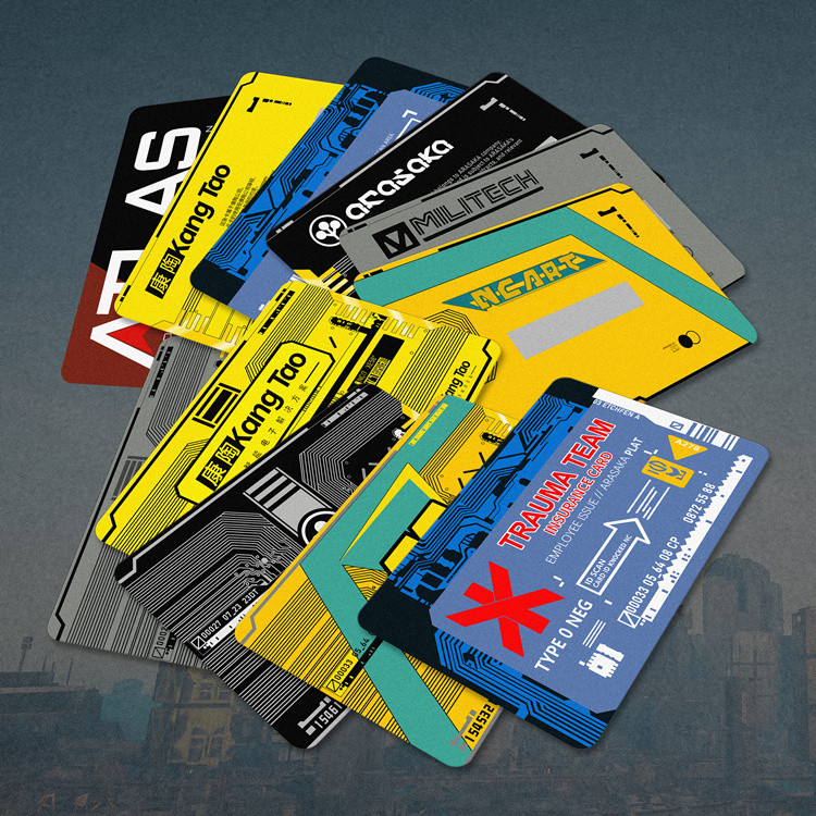Cyberpunk 2077 Trauma Group Kang Tao Huang Ban Subway Game Card Stickers COS Prop Rice Card Bus Card Stickers