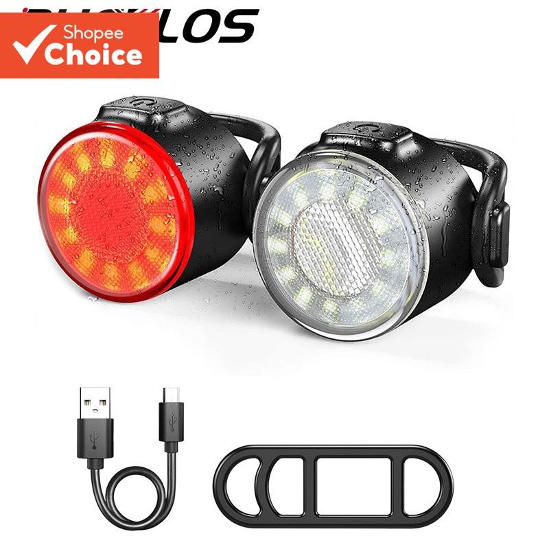 Bucklos โคมไฟ LED 6 โหมด ชาร์จ USB กันน้ํา อุปกรณ์เสริม สําหรับติดรถจักรยาน