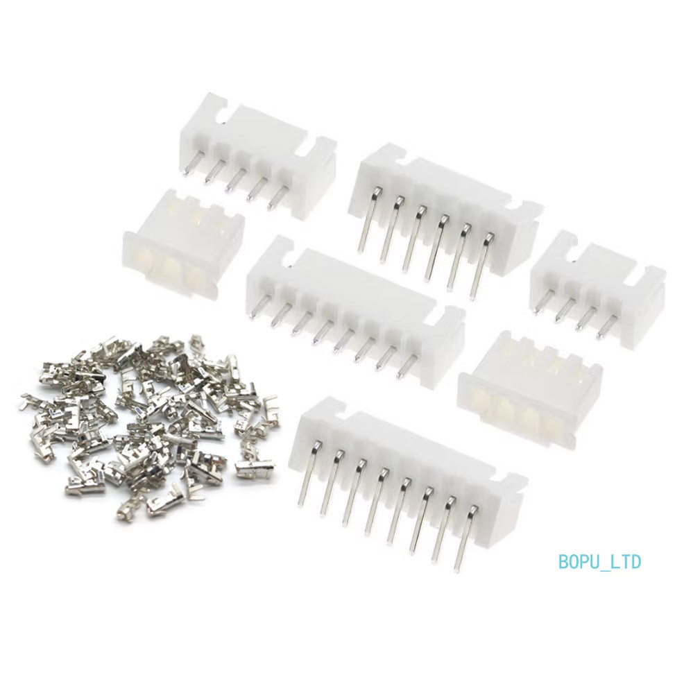 100pcs JST XH2.54 2/3/4/5 Pin Terminals เปลือกพลาสติกชายปลั๊ก + หญิงซ็อกเก็ตสายไฟ XH 2.54 6P 7P 8P 9