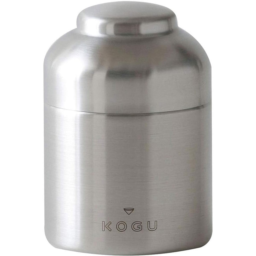 KOGU Coffee Storage Canister and Measuring Spoon Set - Stainless Steel, 100g Capacity, 400ml - Perfect for Freshness and Outdoor Gifting