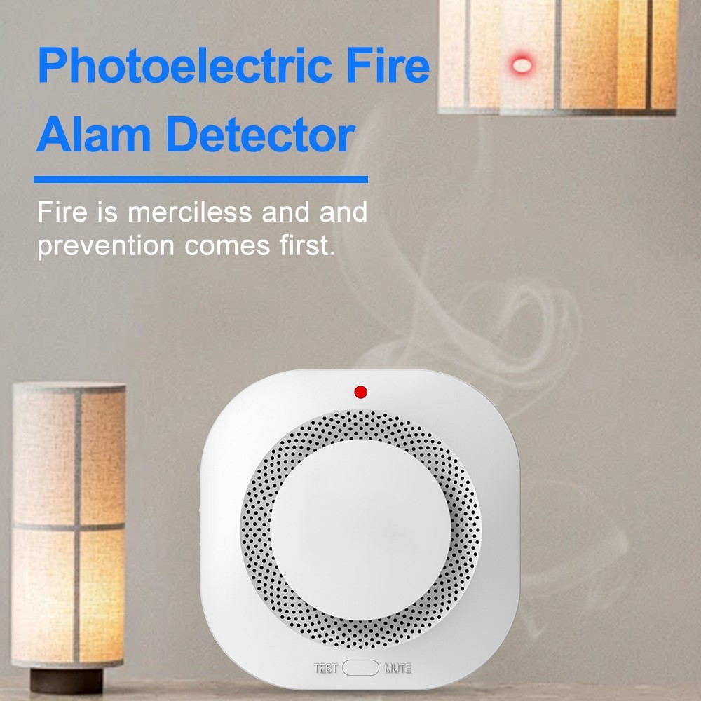 🔥พร้อมส่ง🔥smoke detector ไร้สาย เซ็นเซอร์ควัน เชื่อมต่อระบบเตือนภัย สําหรับบ้าน โรงงาน ร้านอาหาร WIF