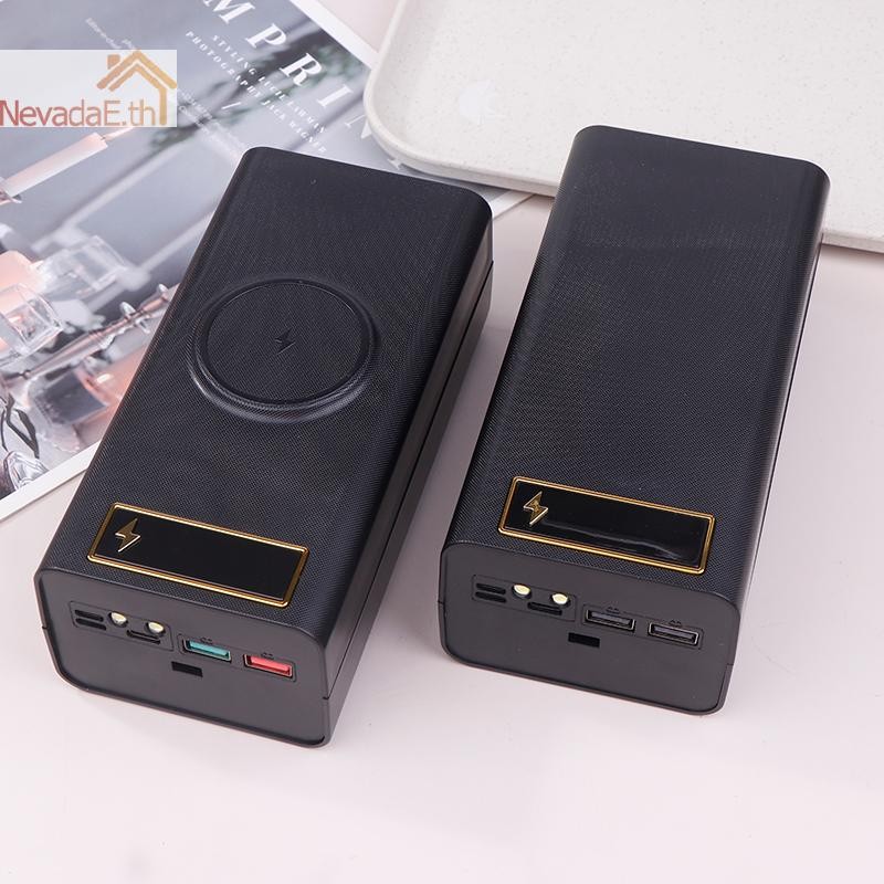 ND D21 21X18650 แบตเตอรี่เชื่อมฟรีกรณี PD พร้อมไฟกล่องชาร์จที่ถอดออกได้แบบพกพา DIY A