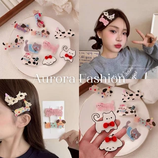 Aurora🛒พร้อมส่ง🚚 (รูปถ่ายจากงานจริง) น่ารักลูกสุนัขแมวกิ๊บสาวผมหักเรียบกิ๊บขนาดเล็ก