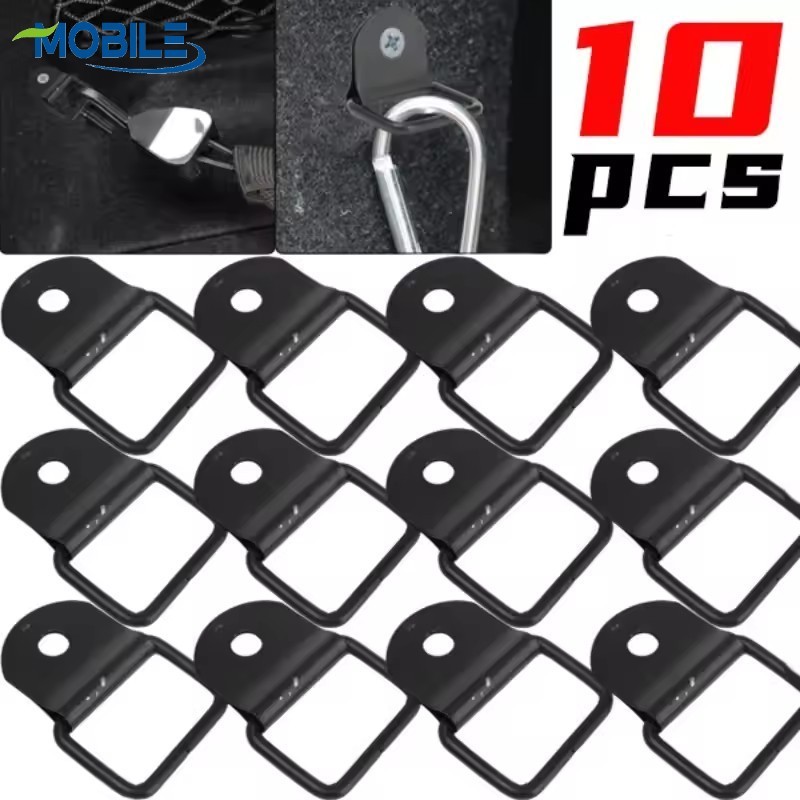 [AUTO&3C]รถพ่วงรถบรรทุก D-Ring Mount | 1/3/5/10 PCS Iron Tie Down Anchor Black, Secure Cargo Lashing Hook สําหรับรถพ่วงแบบปิด/ขนส่งรถยนต์