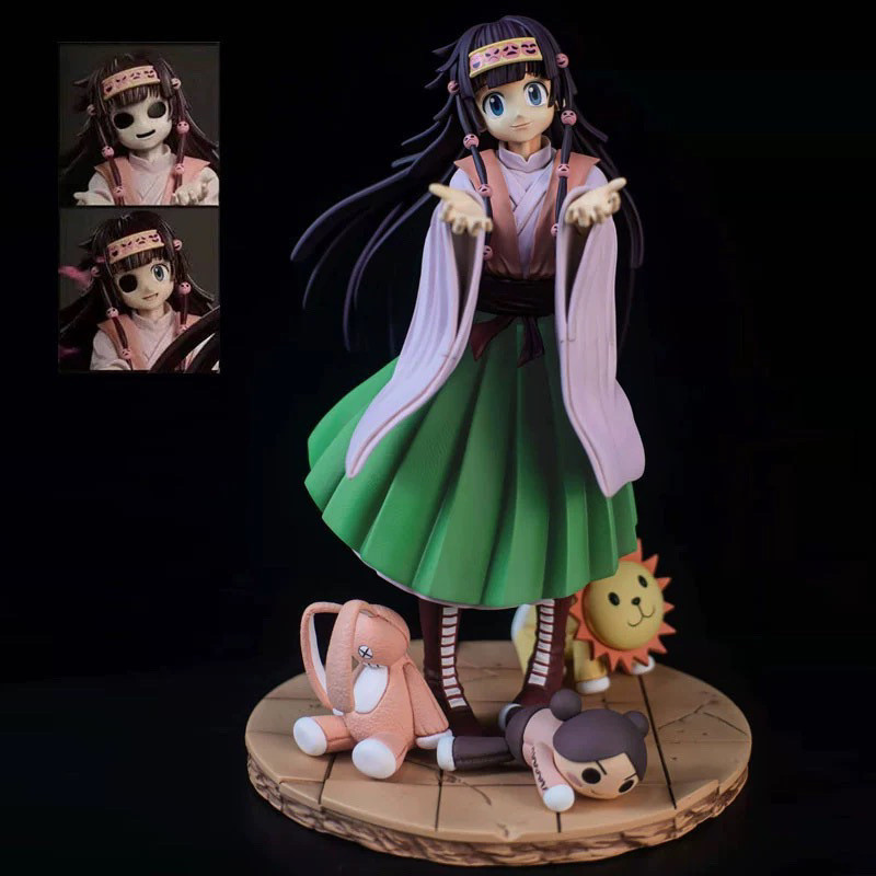 Full-time Hunter GK Resonance Killua Sister Yaluka Figure Display with Replaceable Face Statue Model