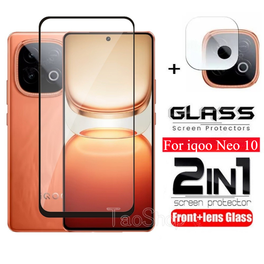 สําหรับ IQOO Neo 10 2025 2 in 1 ป้องกันหน้าจอกระจกนิรภัยฟิล์มสําหรับ Vivo IQOO Neo 10 Neo10 iqooNeo1