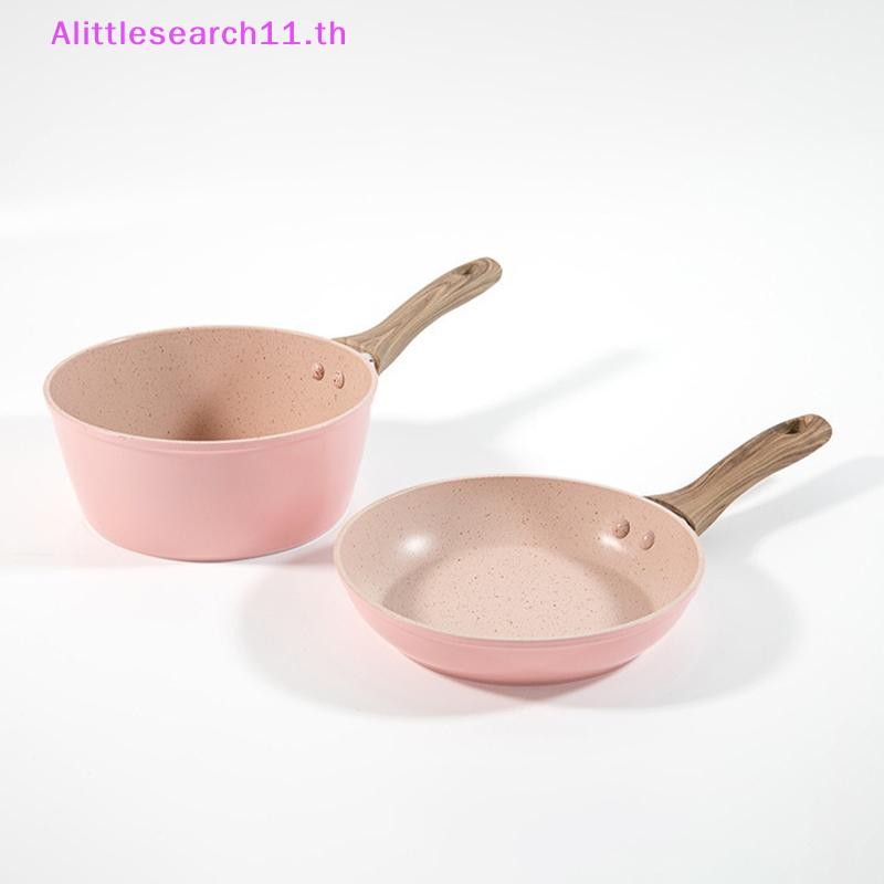 Alittlesearch11 Non Stickกระทะก้นแบนกระทะไข่ดาวข้าวสาลีข้าวหินหม้อเตาแม่เหล็กไฟฟ้าเตาแก๊สUniversalหม้ออาหารเด็กTH