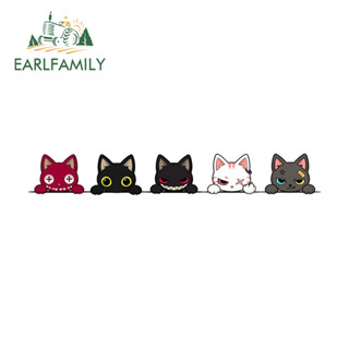 EARLFAMILY Lucky Cat Kawaii การ์ตูนรถสติกเกอร์กระจกรถจักรยาน…