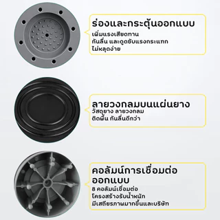 ขารองเครื่องซักผ้า เซท4ชิ้น) เพิ่มความสูง กันลื่น ลดเสียงลดแรงกระแทก กันกระแทก รองตู้เย็น องโต๊ะ ฐานรองเครื่องซักผ้า