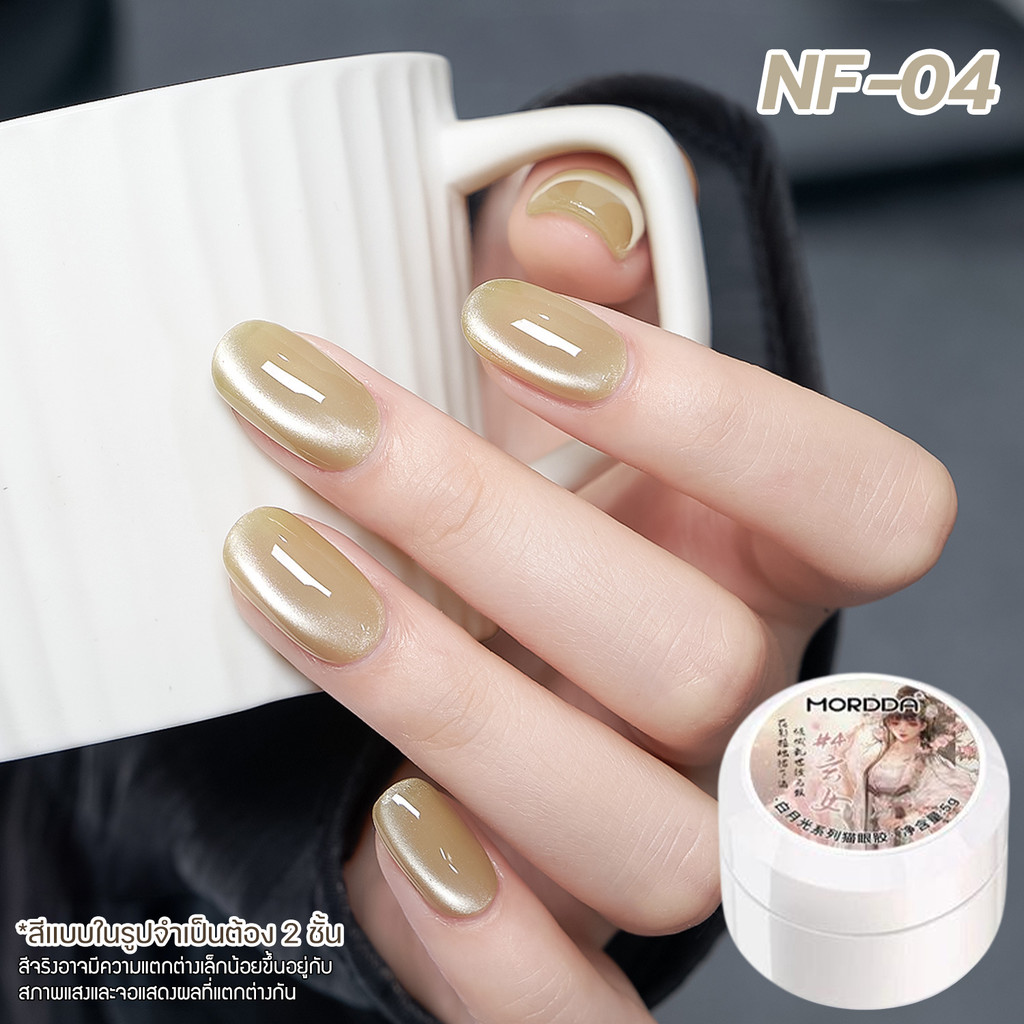 ROHWXY CAT EYE สีทาเล็บเจลสีแคทอาย แบบกระปุก เม็ดสีแน่น มีให้เลือกทั้งหมด 6 สี - รูปที่ 4