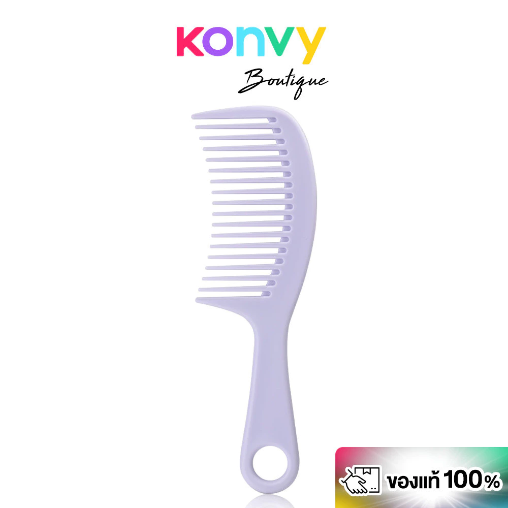 KVY Wide Tooth Detangling Comb เควีวาย หวีซี่ห่าง (สีม่วง/สีฟ้า/สีชมพู)