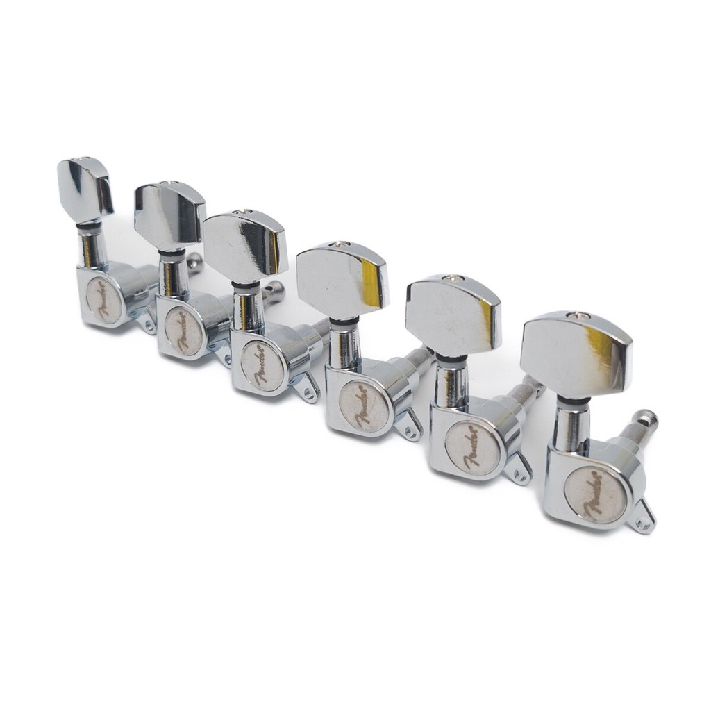 Fender Guitar Tuners หัวเครื่อง Max 6R Enclosed Knob หัวเครื่องปรับแต่งหมุด Chrome สําหรับ Stratocaster กีตาร์ Part Replacement