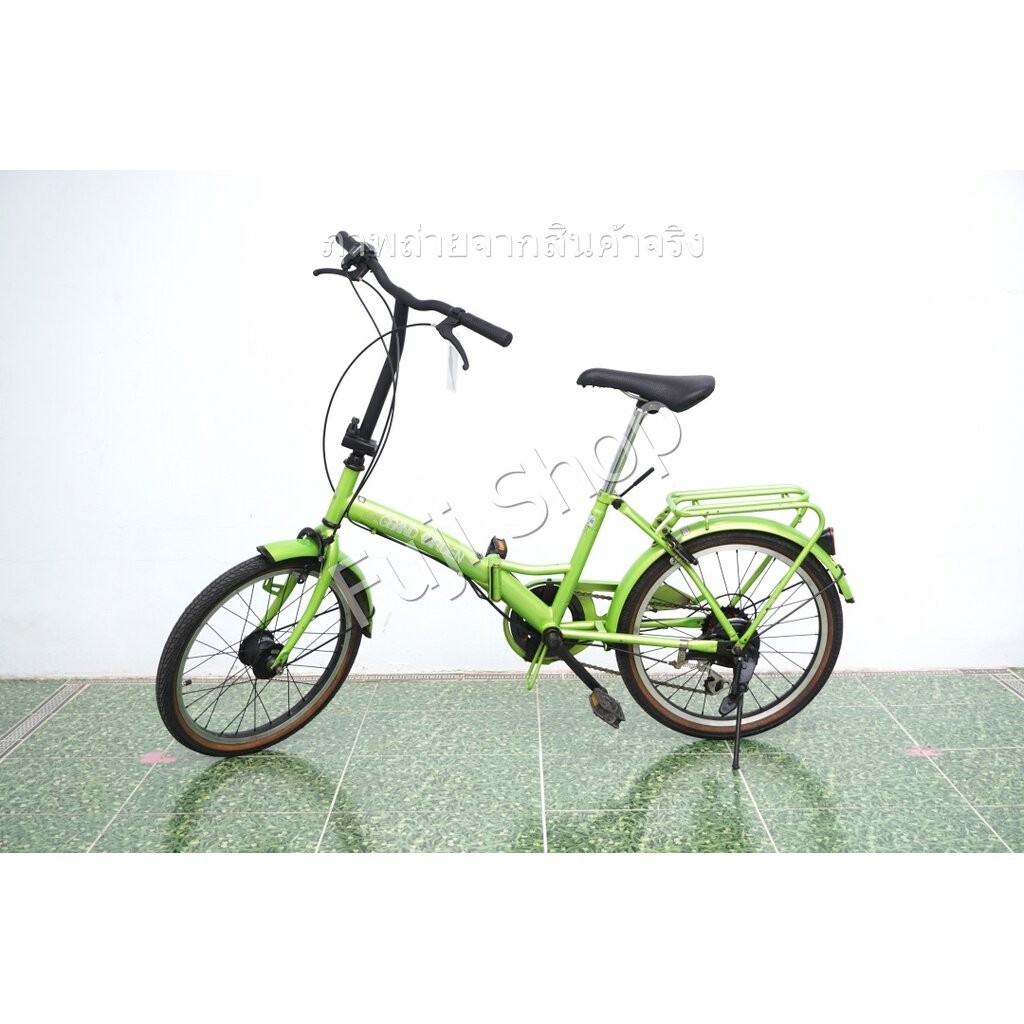 จักรยานพับได้ญี่ปุ่น - ล้อ 20 นิ้ว - มีเกียร์ - Grand Garden - สีเขียว [จักรยานมือสอง]