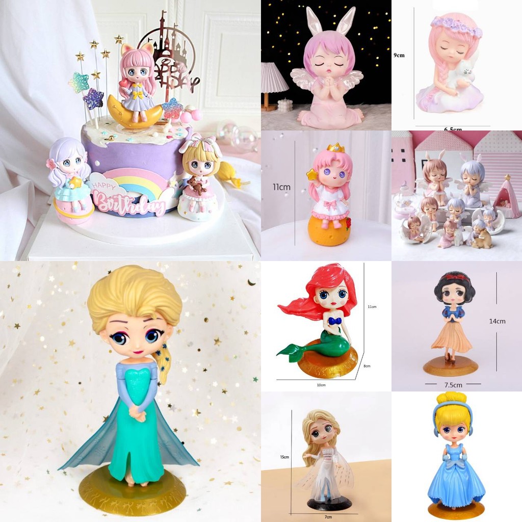 🔥พร้อมส่งร้านไทย🔥 อุปกรณ์แต่งเค้ก ตุ๊กตาเจ้าหญิง CAKE  เค้กวันเกิด งานแต่งงาน สําหรับตกแต่งเค้ก DDMIX