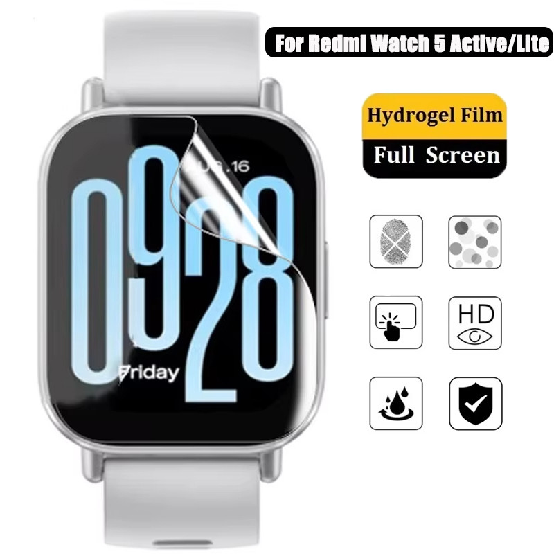 Redmi Watch5 Watch4 Watch2 1-3 ชิ้น 100D HD Clear Soft Hydrogel ฟิล์มสําหรับ Redmi Watch 5 4 3 2 Lite Active Move Anti-Fingerprints นาฬิกาป้องกันหน้าจอ