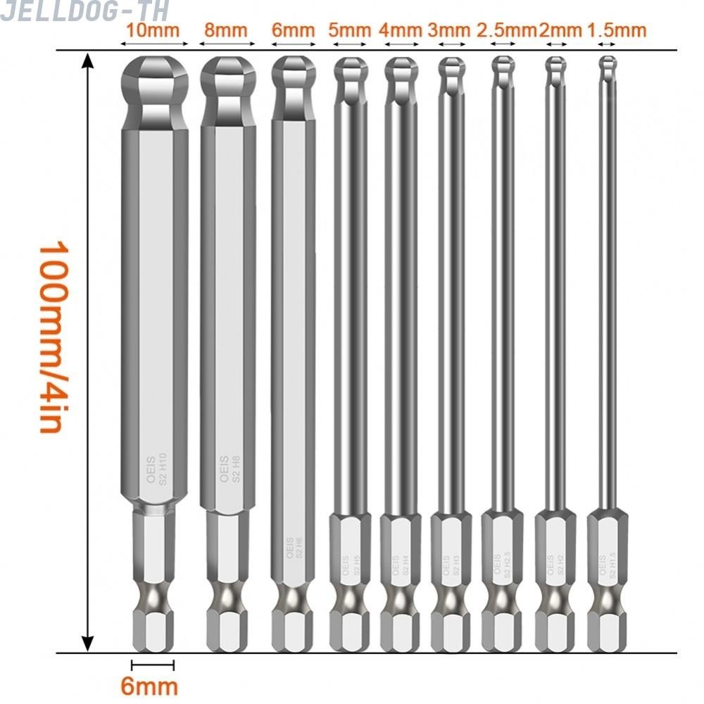 ยาวแม่เหล็กไดร์เวอร์บิต Precision Ball End Hex Bit 100 มม.สกรู Handling