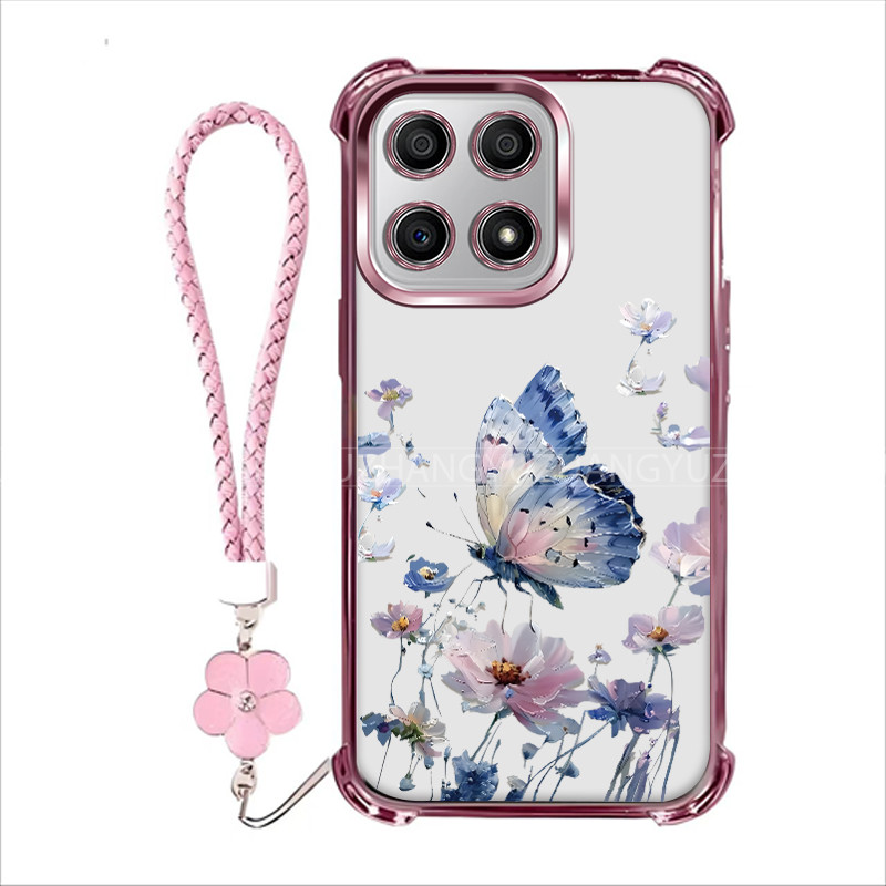 แถมเชือกเส้นเล็กCasing Honor X5C X7C X7D 200 400 สมาร์ท 70 Lite เคสโทรศัพท์สําหรับใหม่ซิลิโคนสี่มุมป