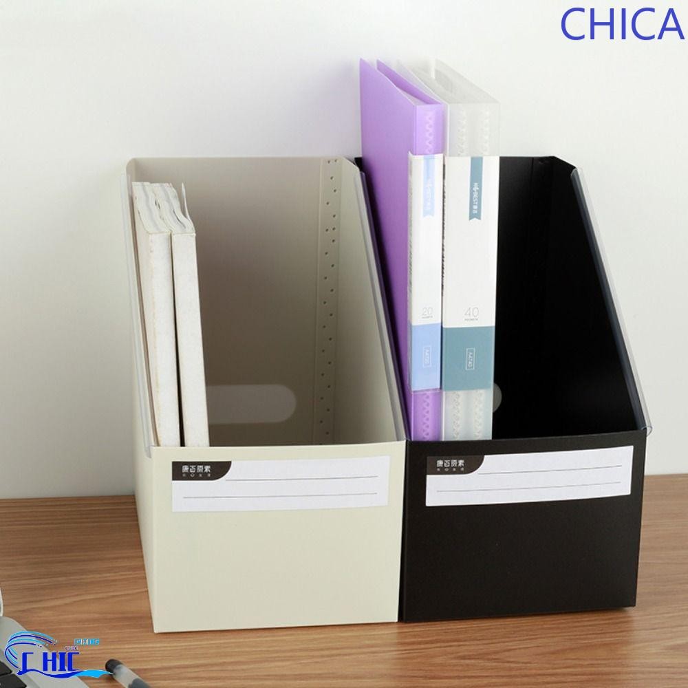 ชิอา กล่องเก็บหนังสือตั้งโต๊ะ, กล่องเก็บหนังสือแบบพับได้ความจุขนาดใหญ่พลาสติก, กล่องเก็บแฟ้มเอกสาร ก4 กันน้ํามัลติฟังก์ชั่นสํานั