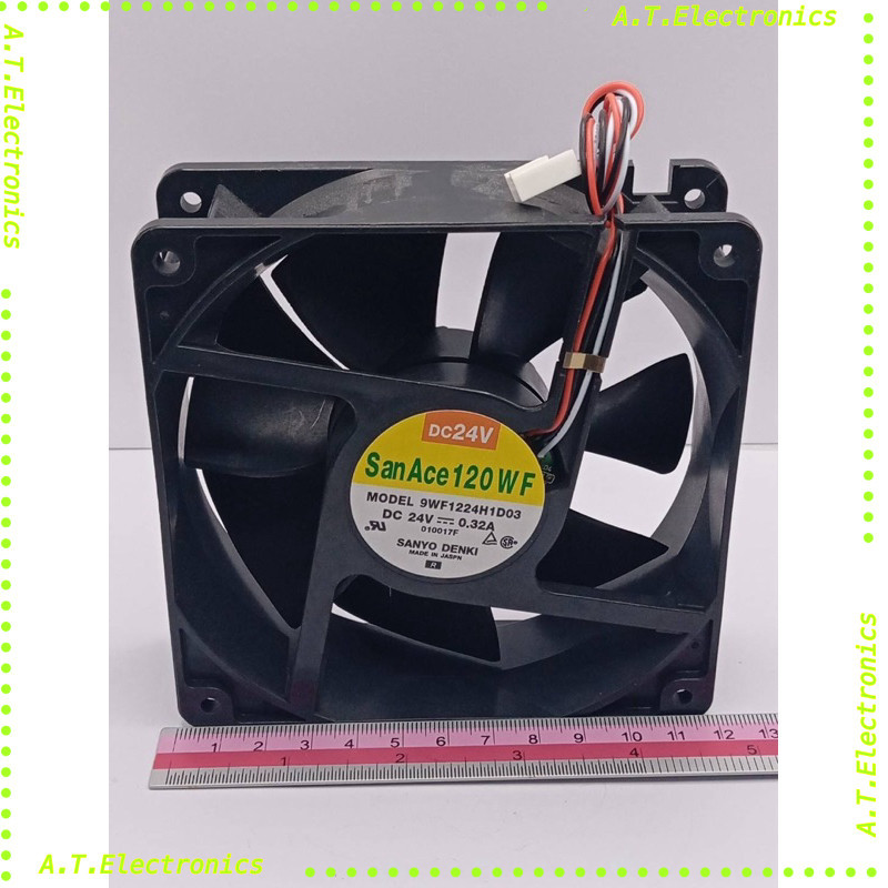 พร้อมส่ง! พัดลม 4" 24v 3สาย DC24V San Ace 120 W F MODEL 9WF1224H1D03 DC 24V 0.32A
