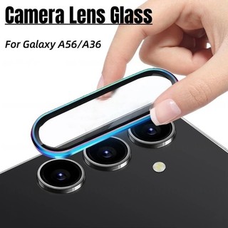 สําหรับ Samsung Galaxy A56 A36 A26 5G ฝาครอบกรอบอลูมิเนียม + กระจกนิรภัยโลหะแหวนกล้องเลนส์ Protector