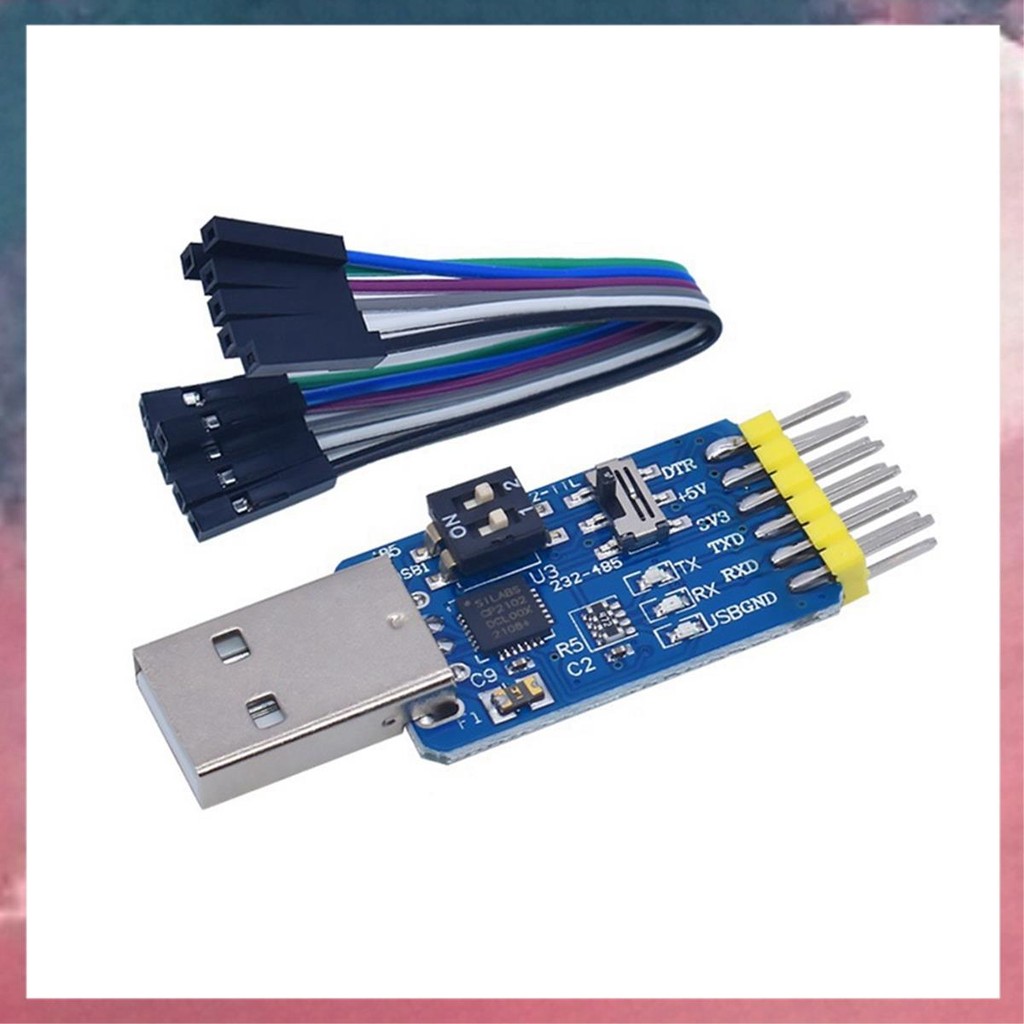 6-In-1 มัลติฟังก์ชั่น USB to UART Serial Port โมดูลชุด USB TTL 485 232 ฟรี Conversion CP2102 USB ถึง