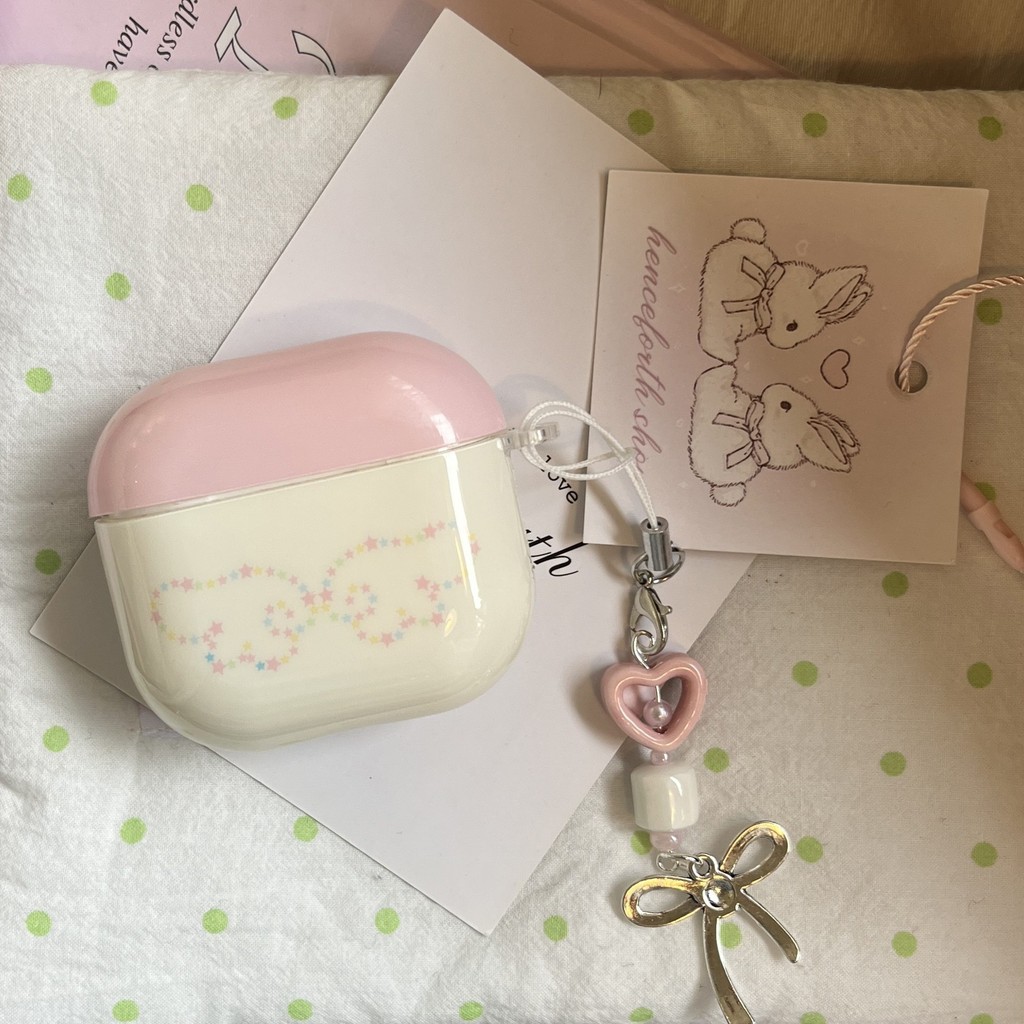 IMD สีสัน Star Wings พร้อมจี้หูฟังสําหรับ AirPods 1 2 3 4 Pro หูฟังไร้สายบลูทูธสําหรับ AirPods Pro2 กันกระแทกฝาครอบป้องกันปลอก - รูปที่ 4