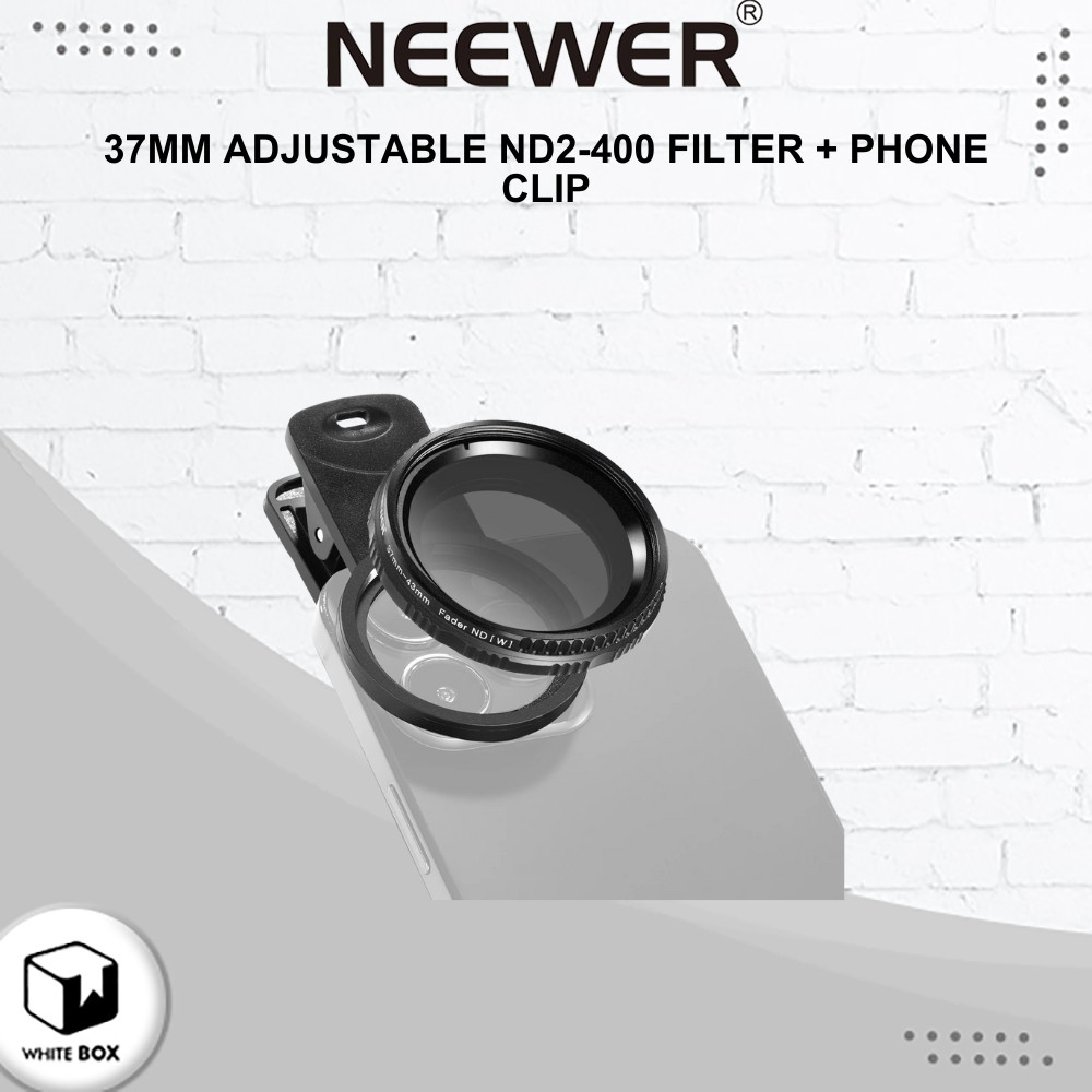 NEEWER 37MM ADJUSTABLE ND2-400 Filter + เลนส์กรองคลิปโทรศัพท์