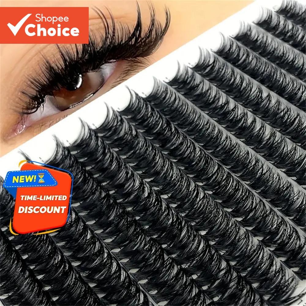 Eyelash 280 Clusters, 14 แถวผสม Bundles - 30D+40D-0.07-D-9-16Mix, Natural Look