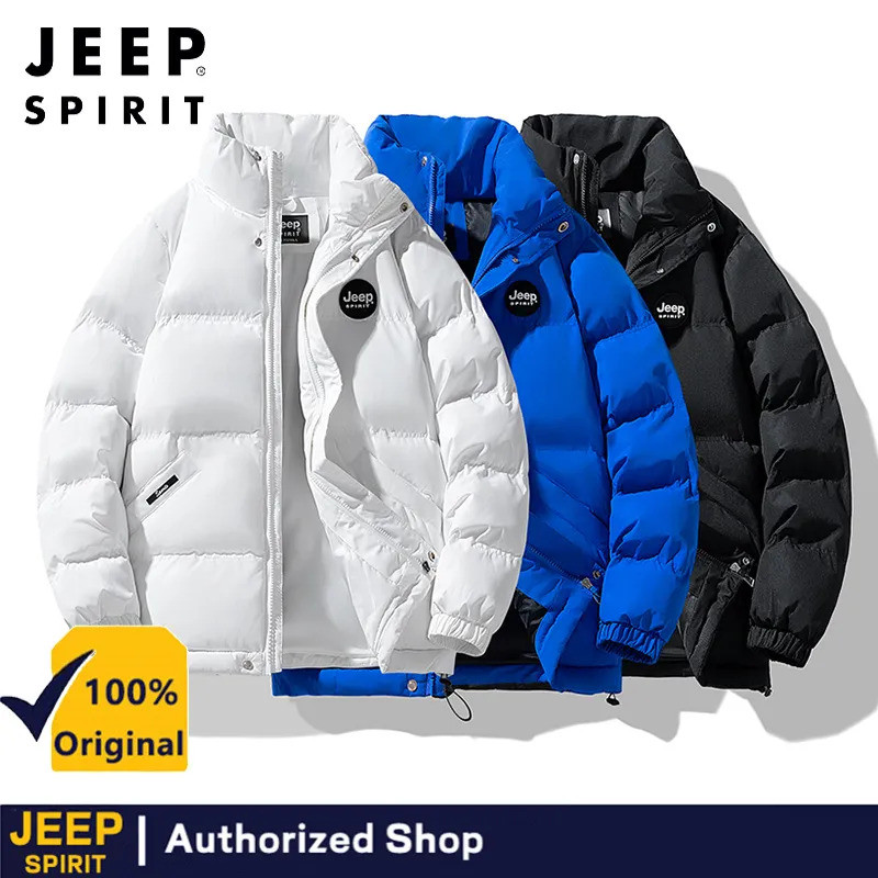 JEEP SPIRIT เสื้อแจ็คเก็ตดาวน์คุณภาพสูงของผู้ชายเสื้อแจ็คเก็ตหนาใหม่เสื้อแจ็คเก็ตเดินทางที่อบอุ่นฤดูหนาว Casual Breadms