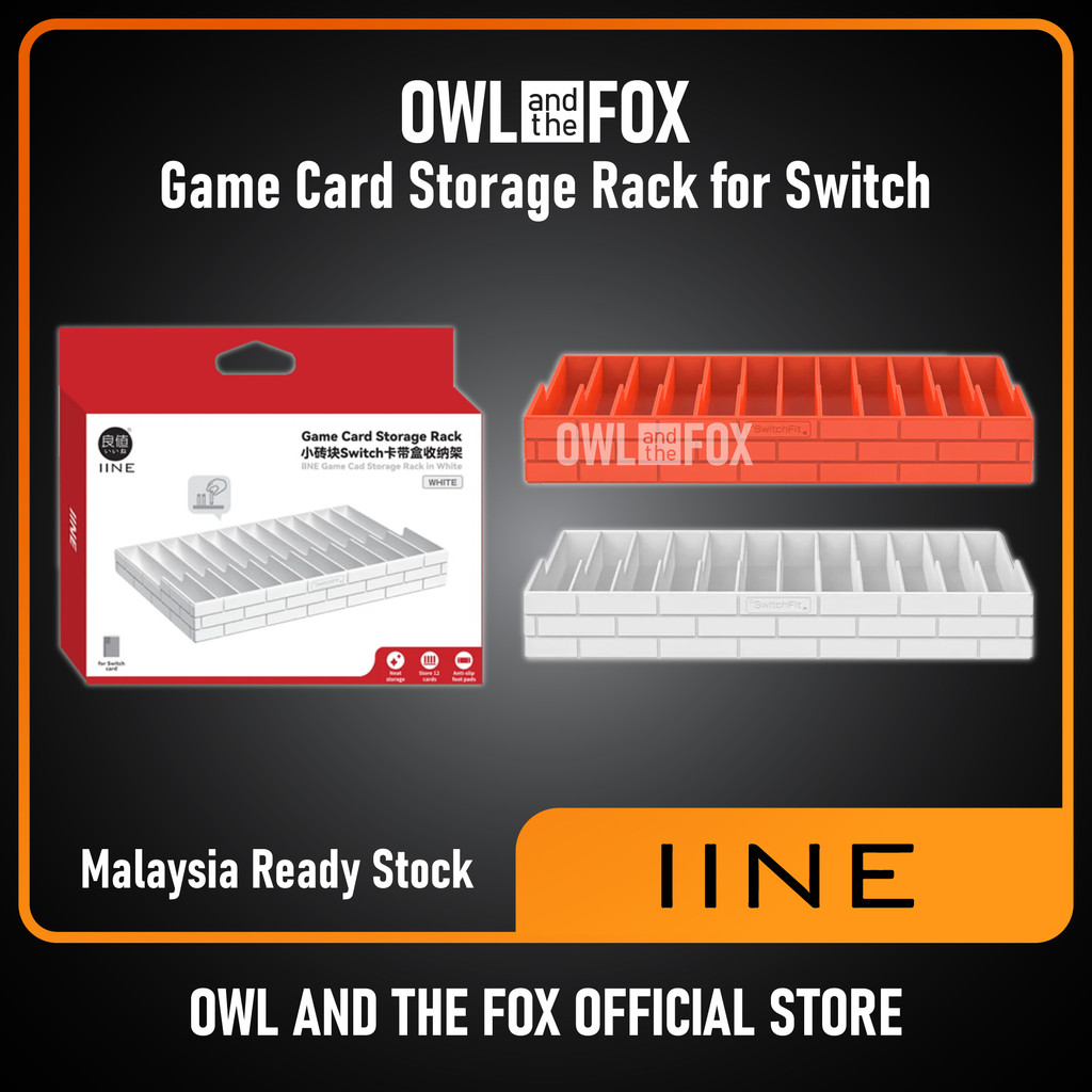 IINE  Nintendo Switch กล่องการ์ดเกมชั้นเก็บ 12Slot Mario Design L987 L988