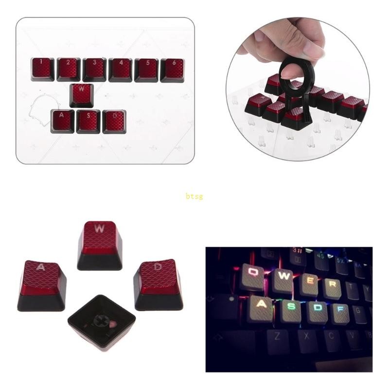 Btsg 10 ชิ้นชุดปุ่มกดคีย์บอร์ดสําหรับ Corsair K70 K95 K90 K63 K65 ปุ่มกด