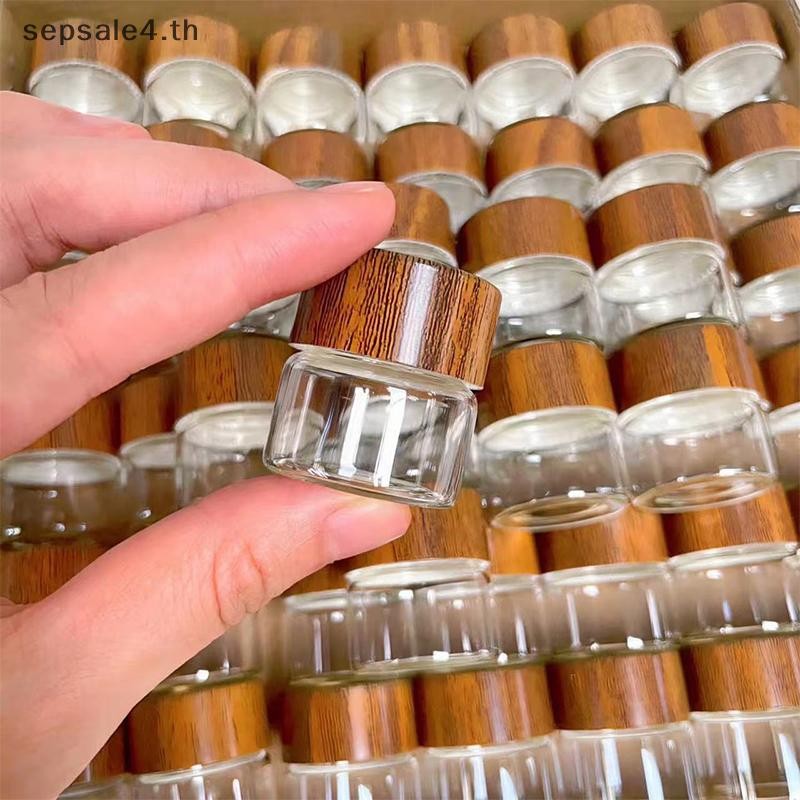 # sepsale # หลอดแก้วเมล็ดกาแฟพร้อมเครื่องมือไม้หลอดบรรจุขวดเก็บเมล็ดพืชไม้ปิดผนึกกระป๋องสุญญากาศ .