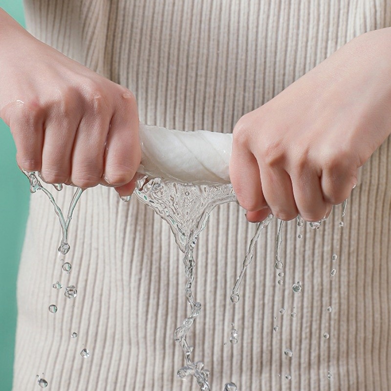 ทิชชู่เช็ดหน้า ผ้าเช็ดหน้าแบบใช้แล้วทิ้ง 100 ชิ้น ทิชชู่เช็ดหน้า ผ้าฝ้าย ผ้าเช็ดหน้า เช็ดเครื่องสำอางค์ แผ่นใหญ่ หนา - รูปที่ 4