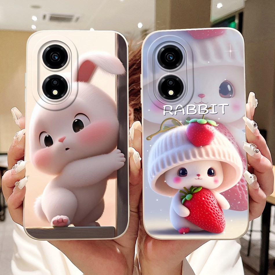 สําหรับ Honor X5 Plus WOD-LX1 / Honor X5 VNA-LX1 ใหม่น่ารักกระต่ายแมวการ์ตูนปลอก HonorX5 X5Plus เลนส์ป้องกันซิลิโคนอ่อนนุ่มเคสโทรศัพท์