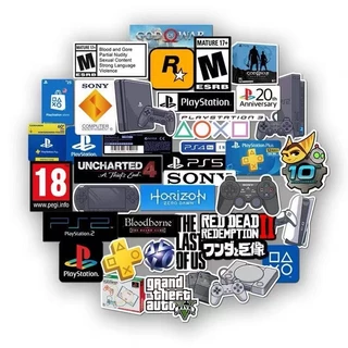 สติ๊กเกอร์ PVC กันน้ํา SONY PlayStation Theme 40 ชิ้น