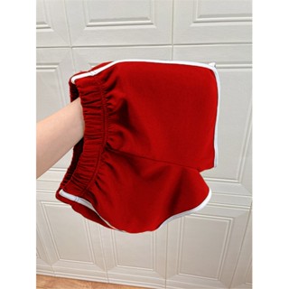 🔥Evelyn🔥กางเกงขาสั้นทรงสปอร์ต เอวยางยืด เอวสูง สีพาสเทล กางเ…