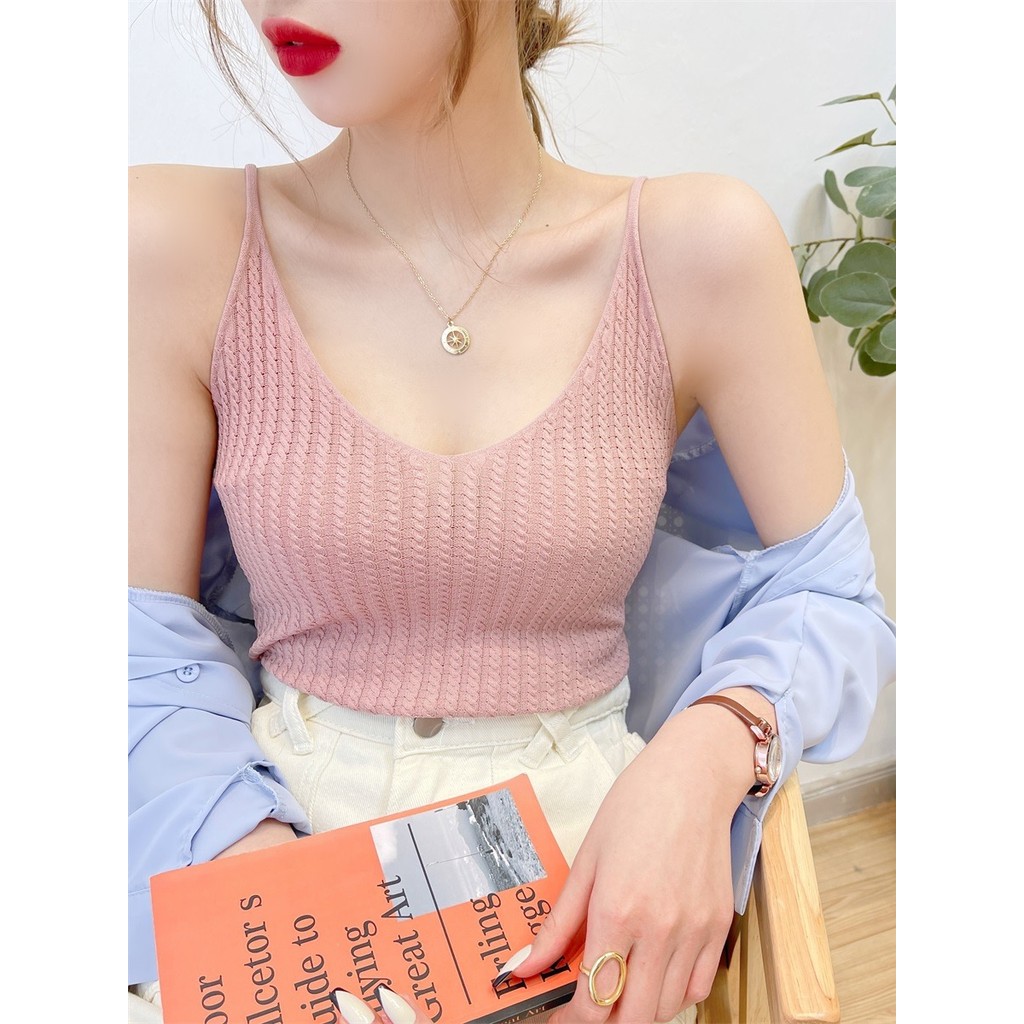 เสื้อคอวีผู้หญิงสไตล์ใหม่แฟชั่นSlimmerดูสั้นด้านบน