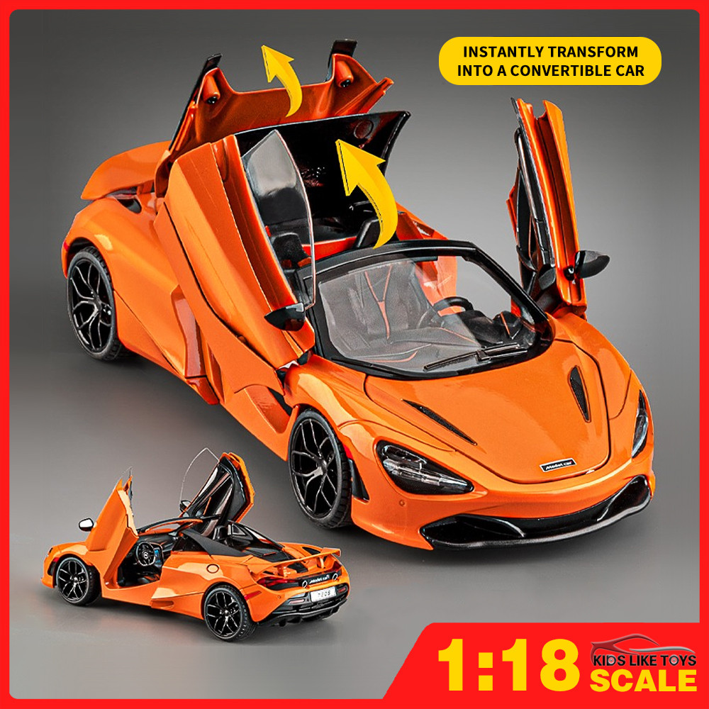 KLT 1:18 McLaren 720s Diecast รุ่นรถโลหะผสมรถของเล่นคอลเลกชันของขวัญสําหรับเด็กเด็กผู้หญิง