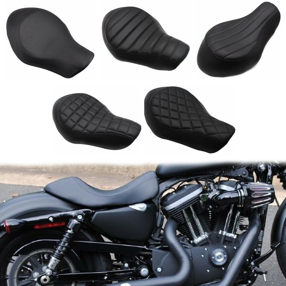 รถจักรยานยนต์ Rider Solo Seat Soft Cushion Pillion Pad สําหรับ Harley Sportster Iron 883 1200 XL 04-15, 48 72 10-15 Single Wide
