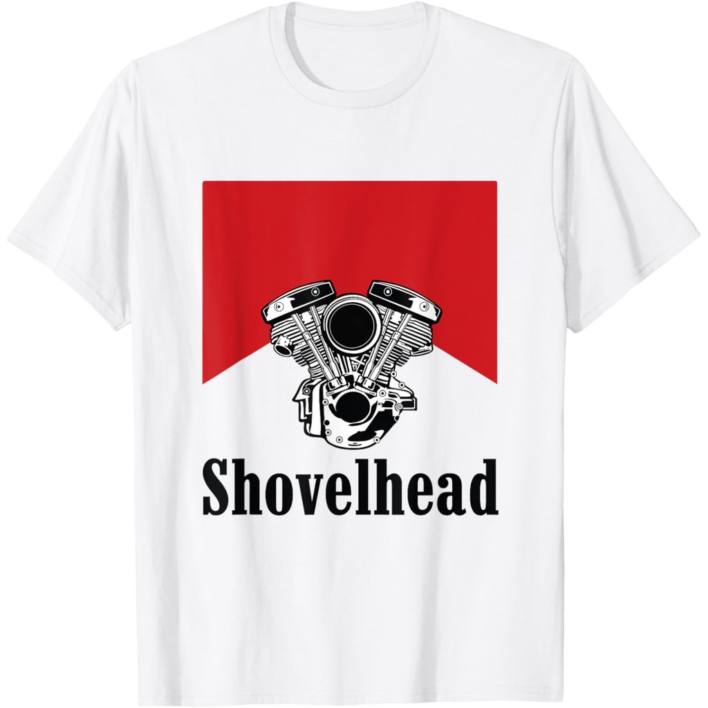 Vintage HD Motorcycle VTwin ShovelHead Engine Drawing Biker T-Shirts - T-Shirts - Adult T-Shirts - M