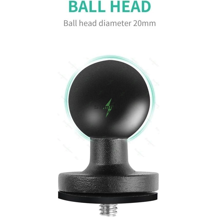 ขายึดกล้องติดรถจักรยานยนต์และจักรยาน 360° พร้อมขาตั้งโลหะ 1/4 สำหรับ GoPro Hero13/12/11/10/9 สำหรับ DJI Action Cameras thumbnail 7