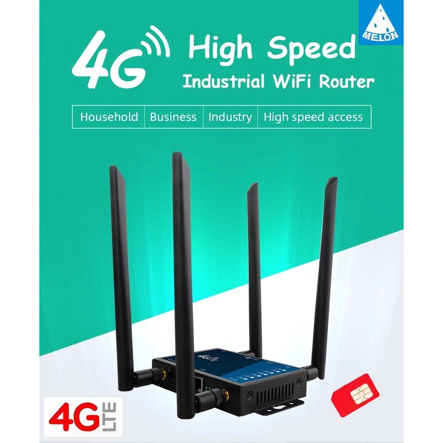4G Wifi Router 300Mbps เร้าเตอร์ ใส่ซิม SMA Port ถอด เปลี่ยน เสา อากาศ ได้  SIM Card Slot Easy Setup
