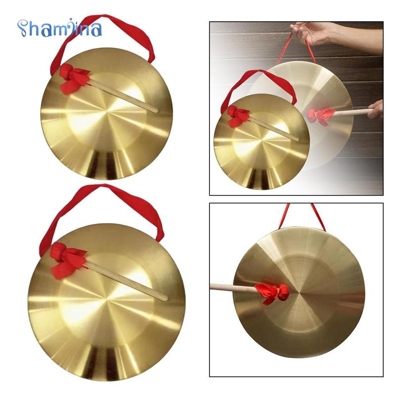[Shamjina] Gong Instrument Metal Hand Gong Early Learning ฆ้องทองเหลืองพร้อมตะลุมพุกจีน
