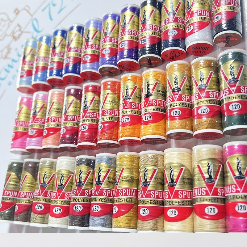 ด้ายเย็บผ้า ด้ายวีนัส หลอดเล็ก 1 กล่อง 12 ชิ้น - รูปที่ 2