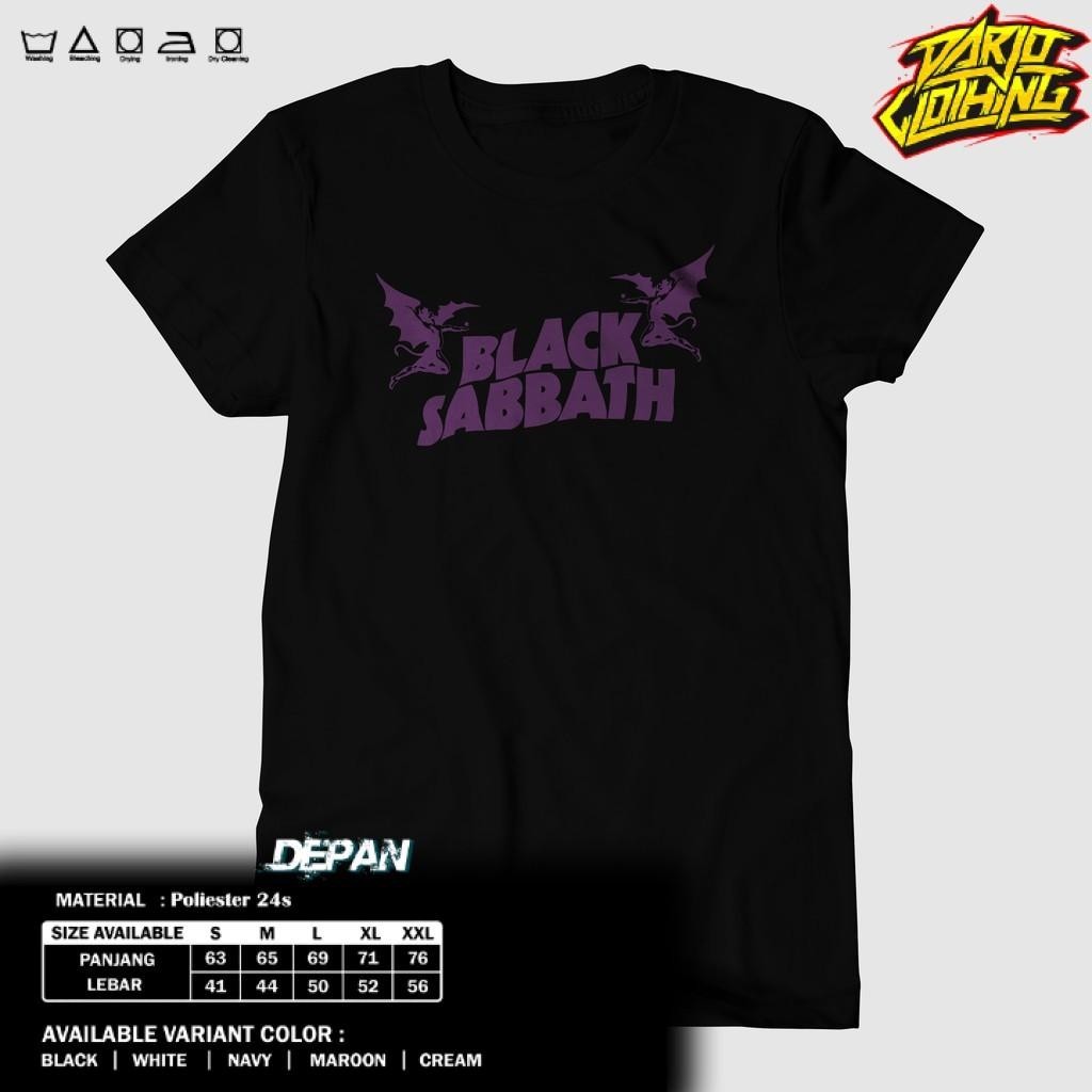 DarjoClothing T-Shirt - BAND T-SHIRT - BLACK SABBATH - PURPLE - METAL ROCK MUSIC CLOTHES
